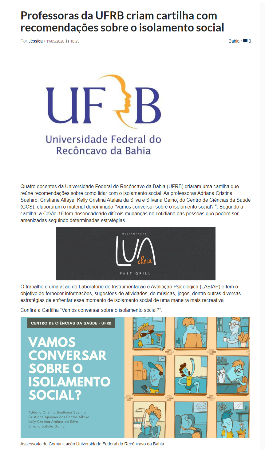 Pesquisadora da UFRB desenvolve jogo para famílias evitarem solidão dos  idosos durante o isolamento social, Bahia