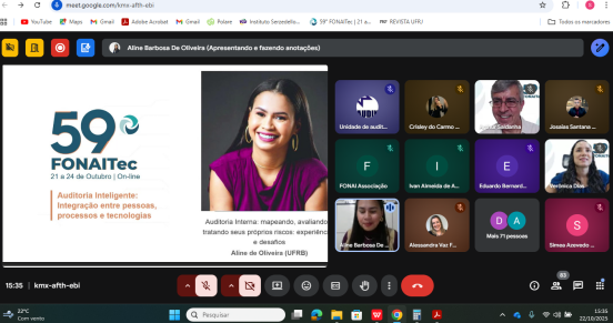Apresentação no 59º FONAI Tec