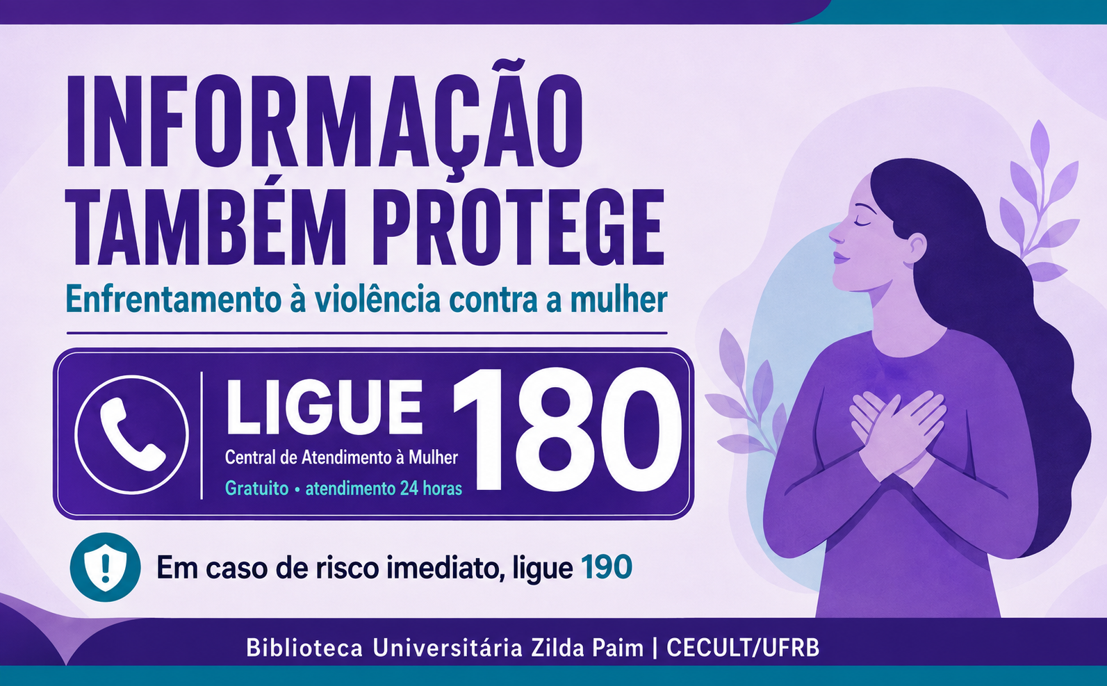 Conscientizar para proteger: biblioteca reforça importância da informação no enfrentamento à violência contra a mulher