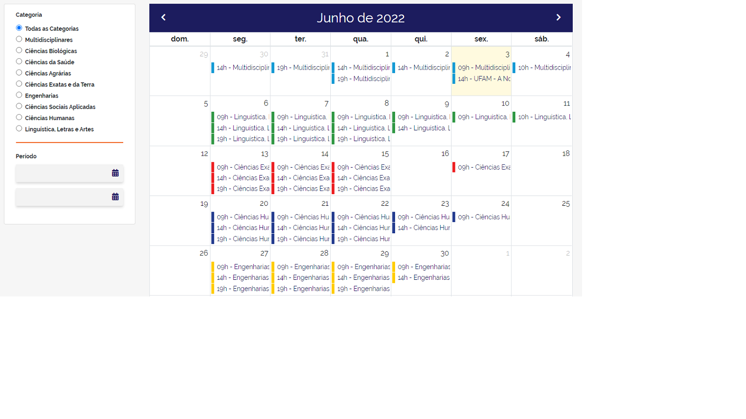 CalendrioTreinamento CAPES