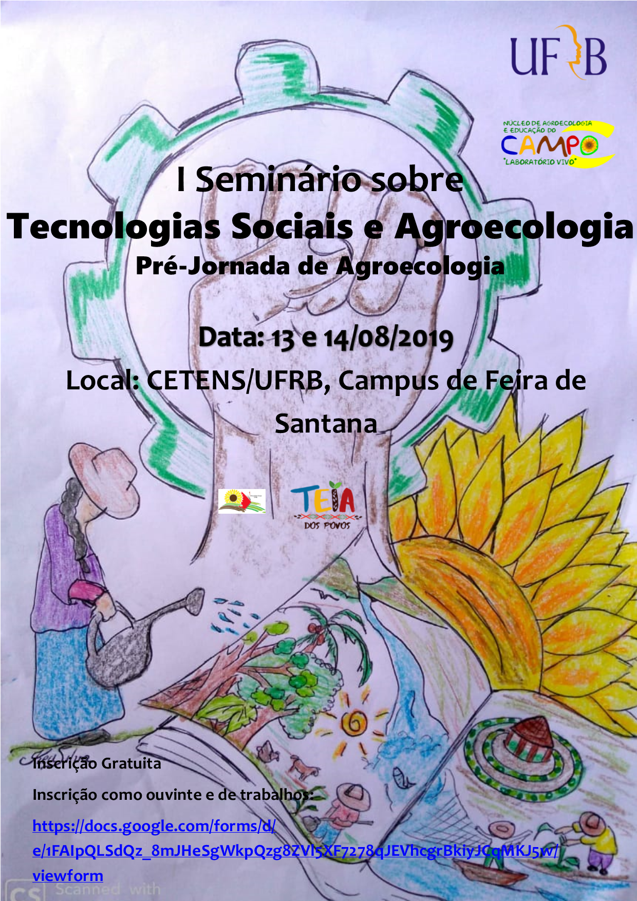 Cartaz  Seminrio de Tecnologias Sociais e Agroecologia