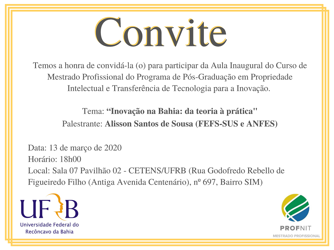 Convite PROFNIT