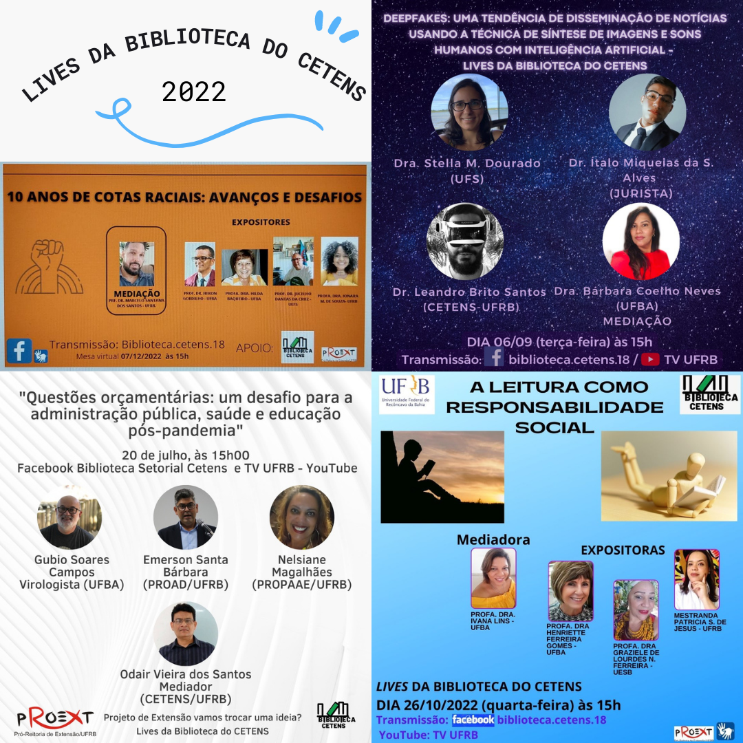 LIVES DA BIBLIOTECA DO CETENS 2022