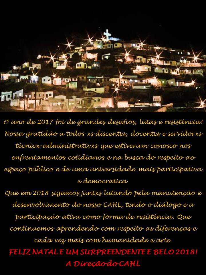 Cartão de Natal CAHL 2018