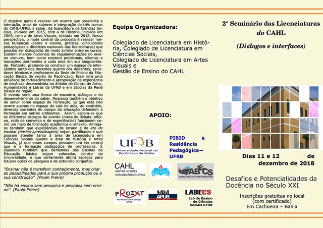 Folder Evento Licenciaturas do CAHL 2018 final p sie parte 1