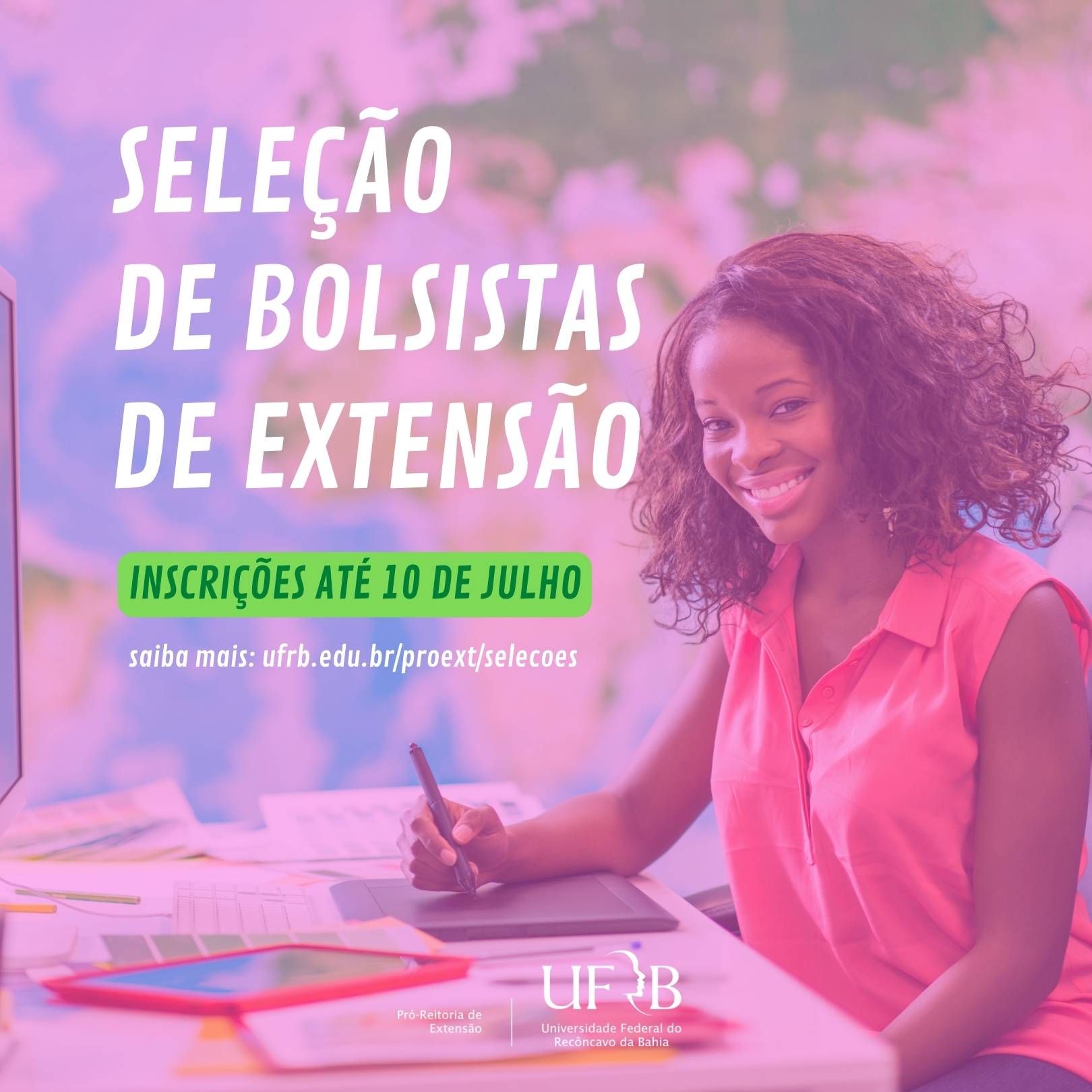 UFRB seleciona bolsistas de extensão para apoio a ações da Proext