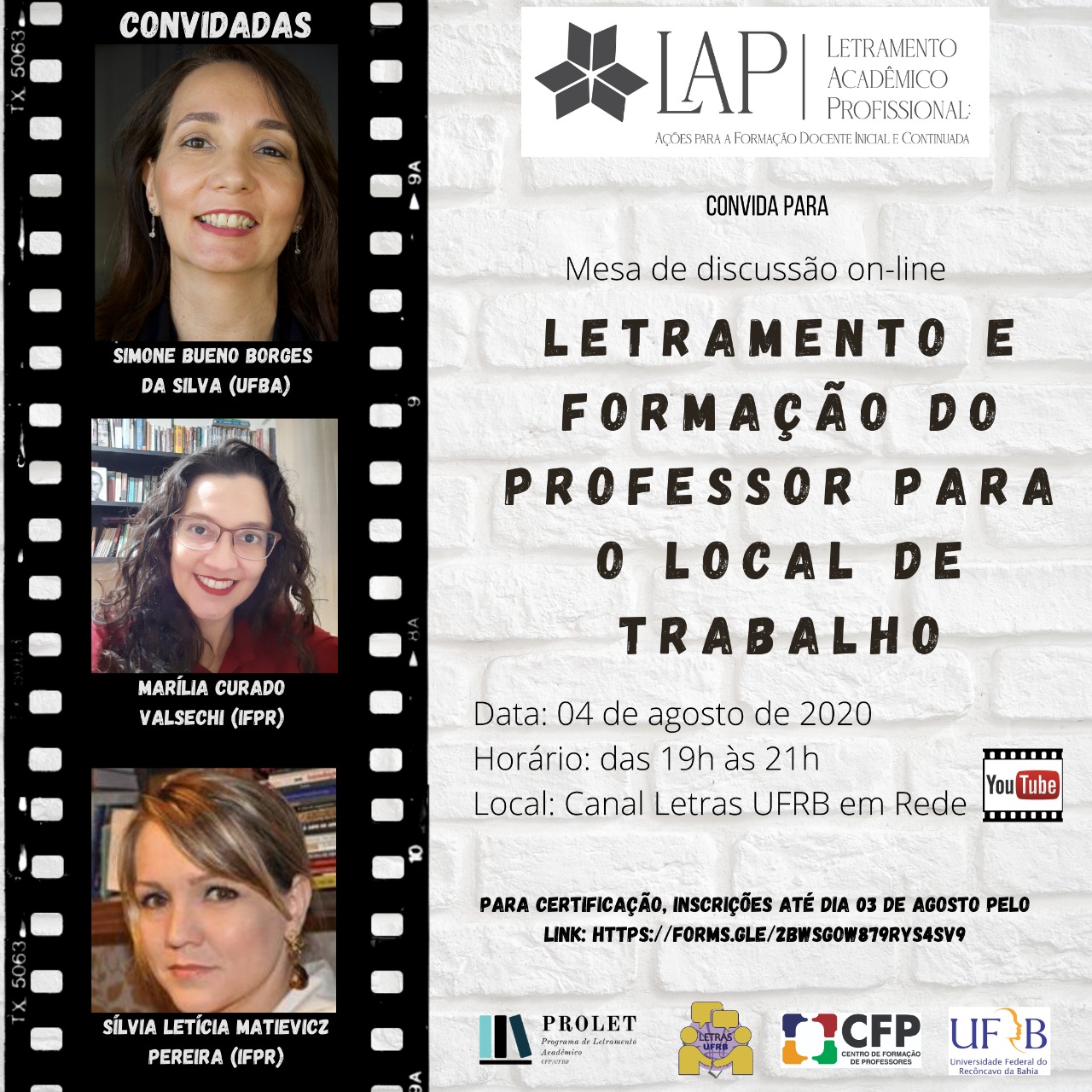 Mesa Letramento e formação do professor para o local de trabalho