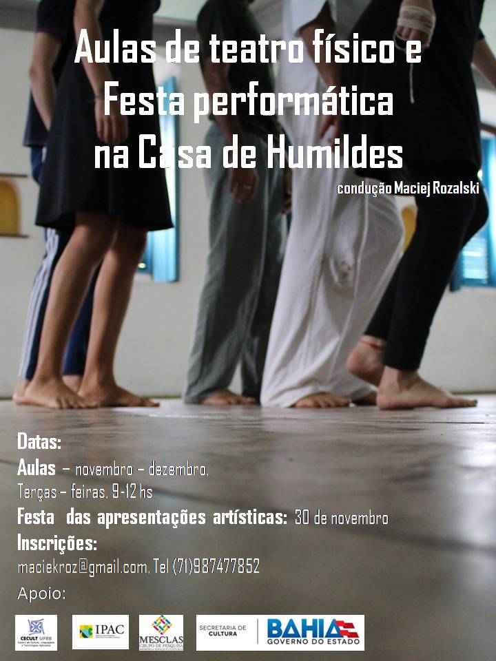 Aulas de teatro fisico e festa 2018.2