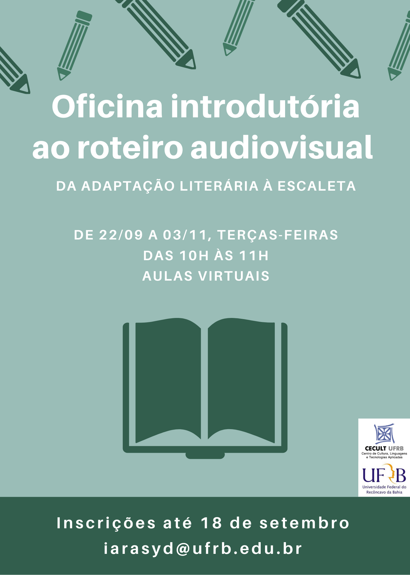 Green Pencils and Notebook Icons Tutor Flyer 3