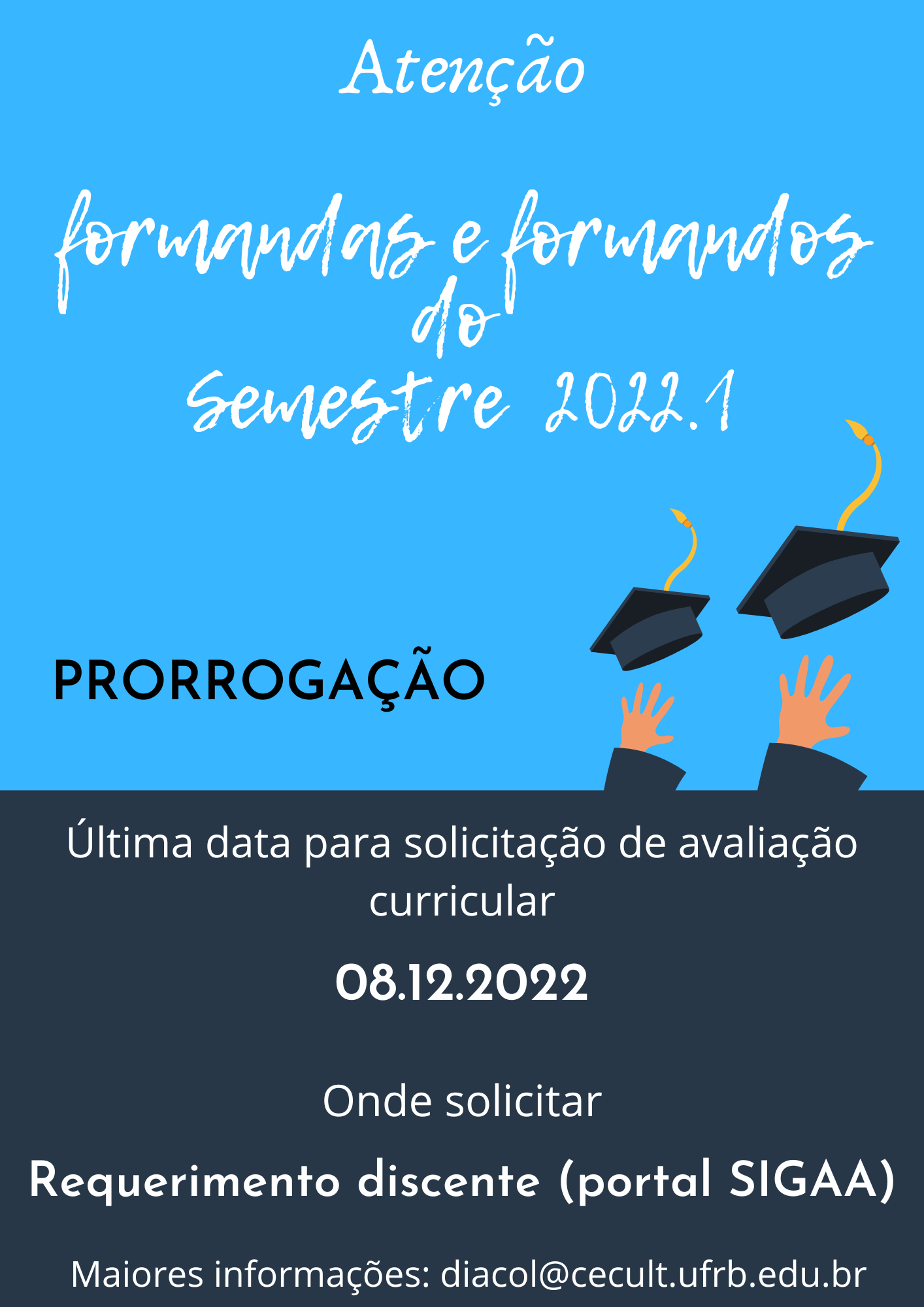 Programa de Formatura em Cinza Ardósia Escuro