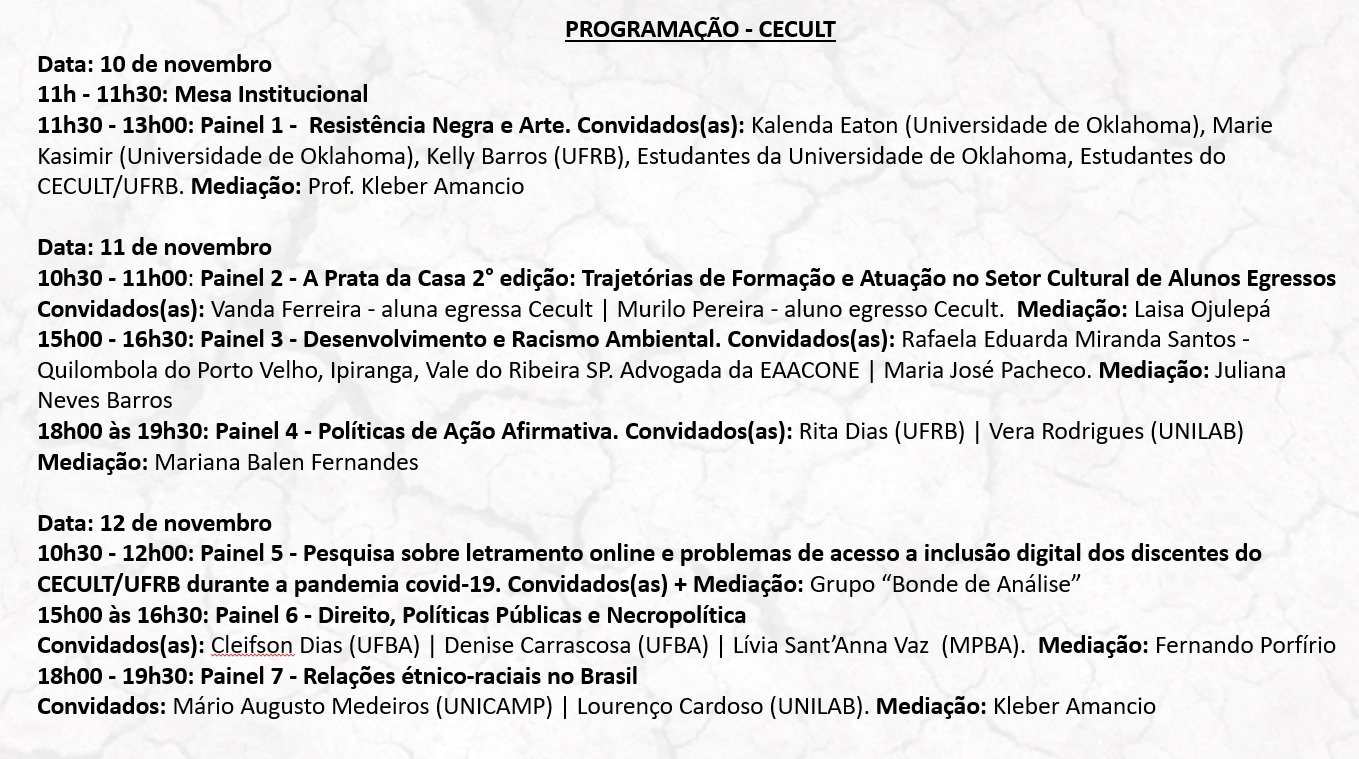 cecult programacao