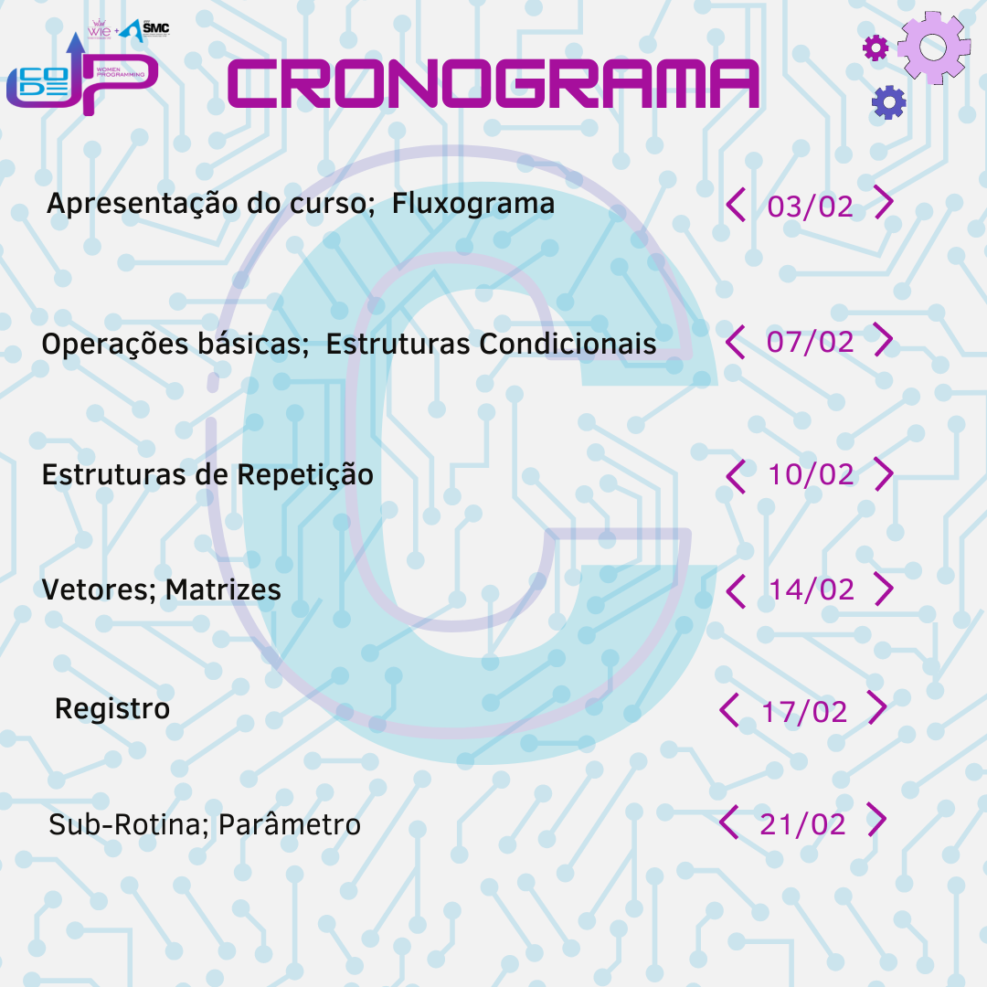 Cronograma Curso Processamento de dados I