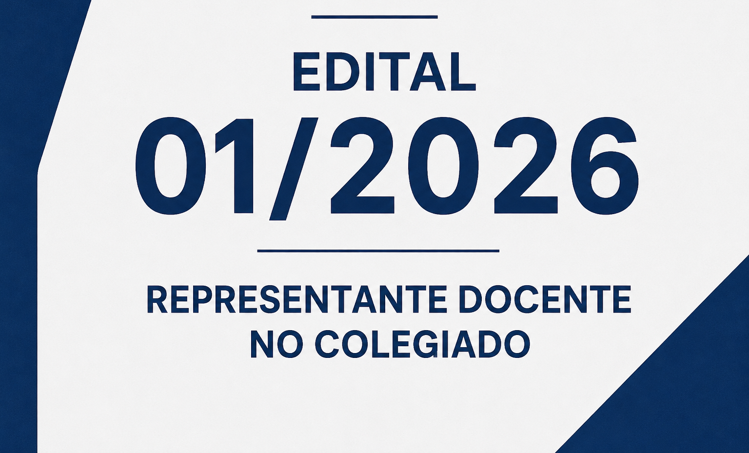Edital de eleição para representante docente no Colegiado do Curso de Engenharia de Produção