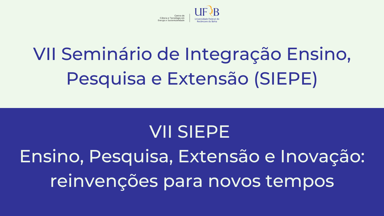 VII SIEPE abre inscrições para participação no evento e submissão de trabalhos