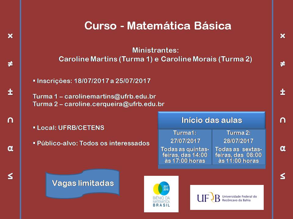 Cartaz CursoMatermaticaBasica