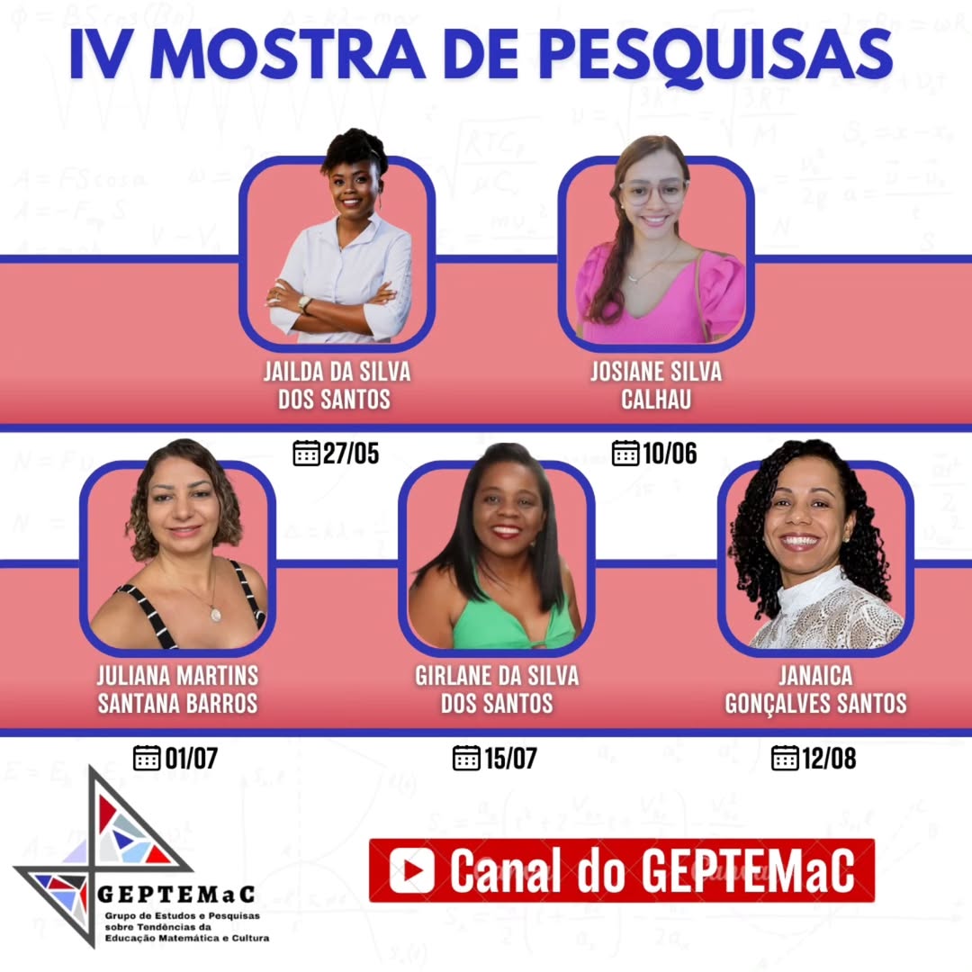 IV Mostra de pesquisa do GEPTEMaC