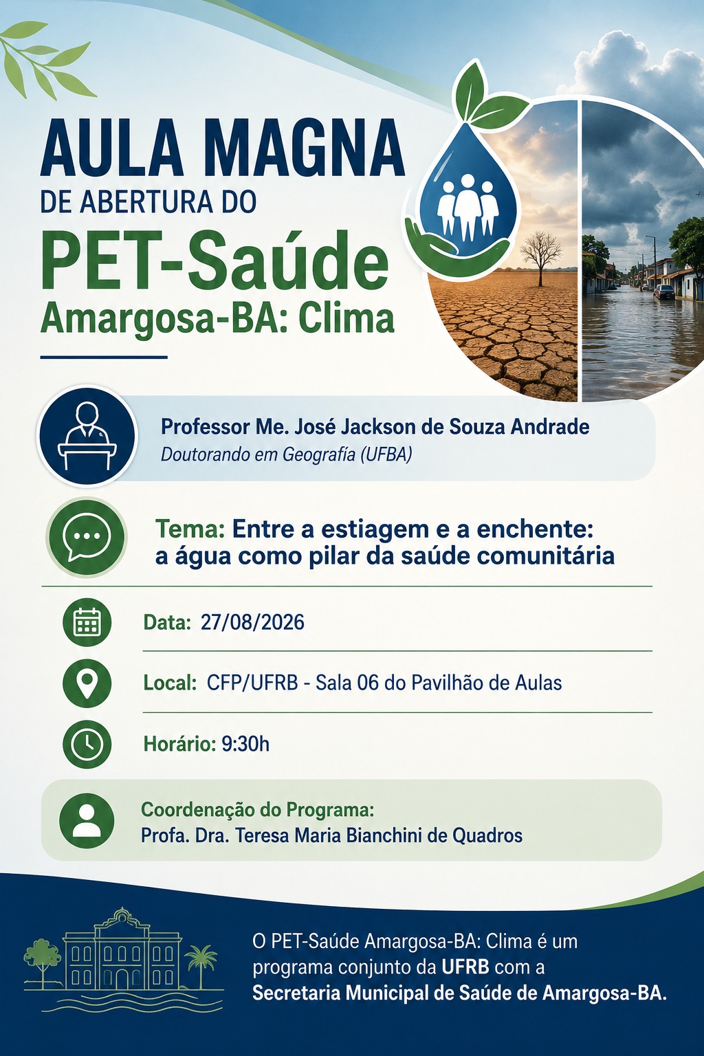 Aula Magna de Abertura do PET-Saúde Amargosa-BA: Clima