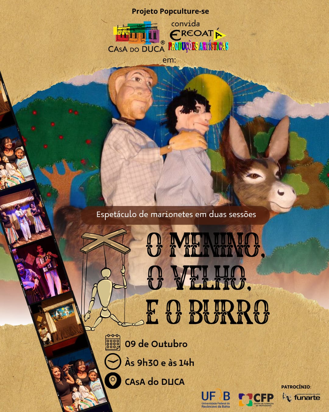 Card o Velho o menino e o burro