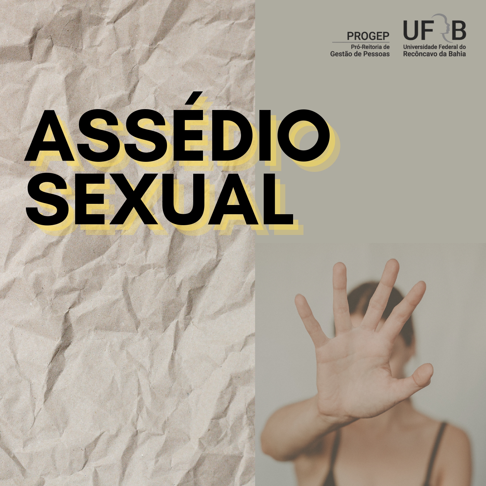 Capa da Cartilha de Assédio Sexual da PROGEP UFRB