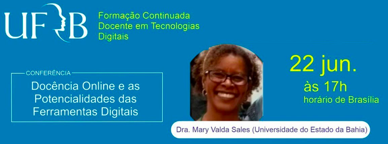 Conferência online: Docência Online e as Potencialidades das Ferramentas Digitais