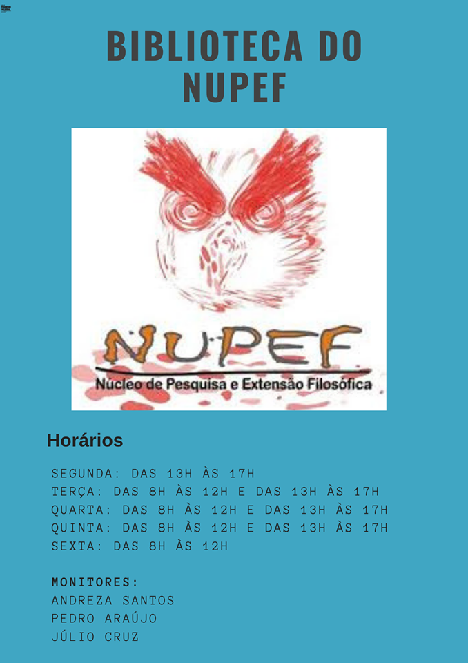 Cartaz Biblioteca do NUPEF