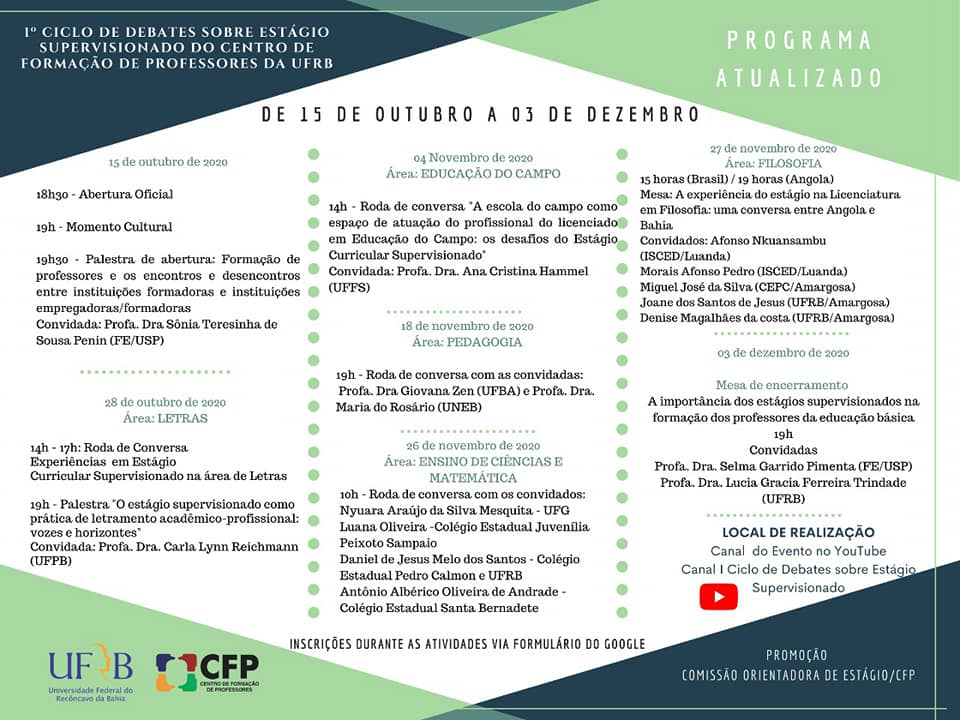 1º Ciclo de Debates sobre Estágio CFP Programação Geral 2020