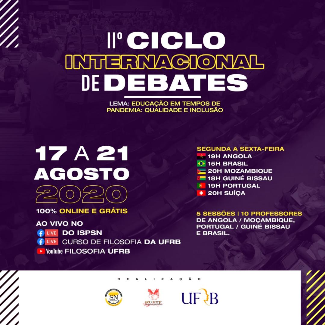 Cartaz II Ciclo Internacional de Debates 17 08
