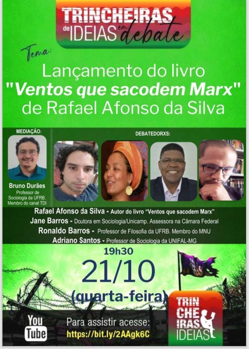 Lançamento do livro Ventos que sacodem Marx de Rafael Afonso da Silva