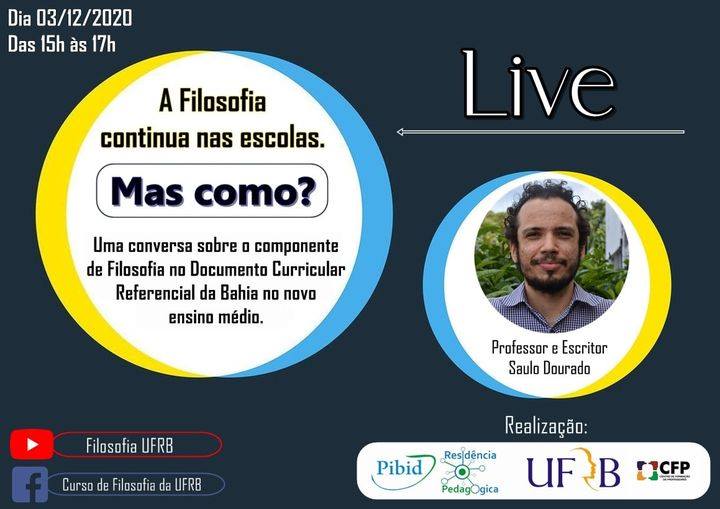 Live A Filosofia continua nas escolas. Mas como 03 12 2020