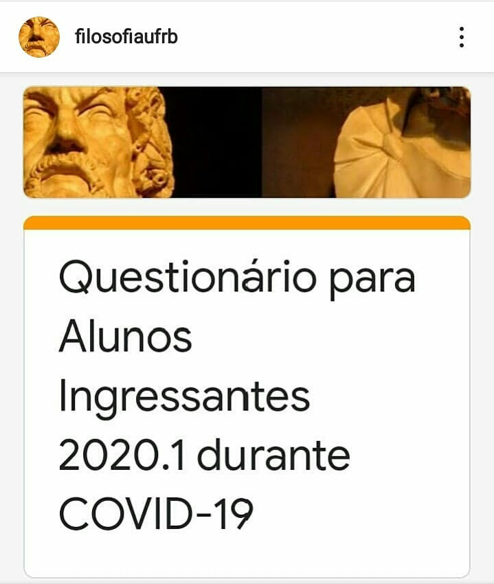 Questionário Alunos Ingressantes 2020.1 Covid 19