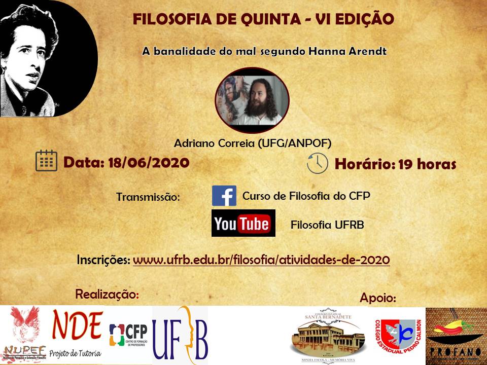 VI Edição do Seminário Filosofia de Quinta