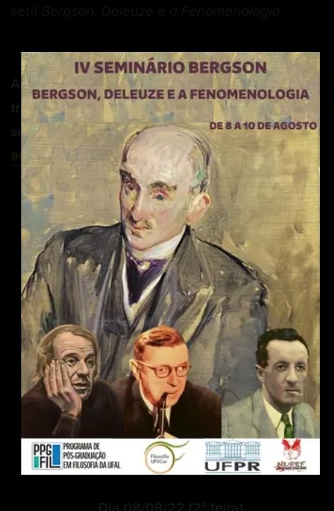 IV Seminário Bergson 08 10 08 2022