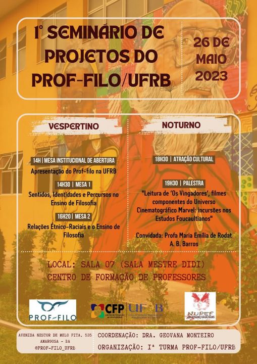 1 Seminário de Projetos Prof Filo CFP UFRB maio 2023
