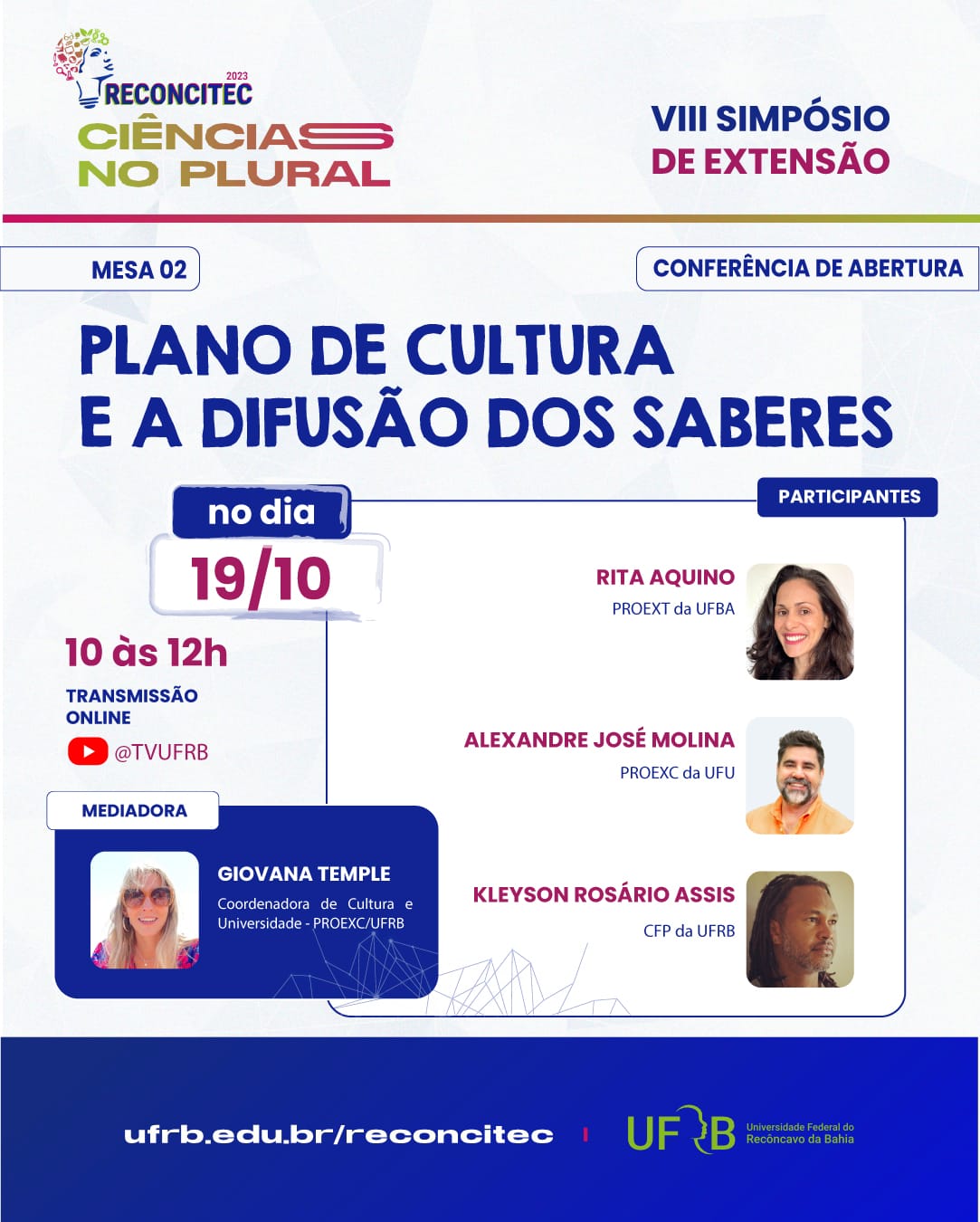 Conferência de abertura Reconcitec 2023 Prof. Kleyson e Giovana