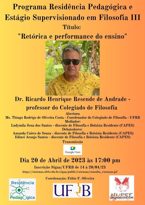 Evento Prof. Ricardo Residência Pedagógica 20 04 2023