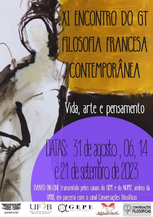 XI Encontro do GT Filosofia Francesa Contemporânea 31 06 14 08 2023