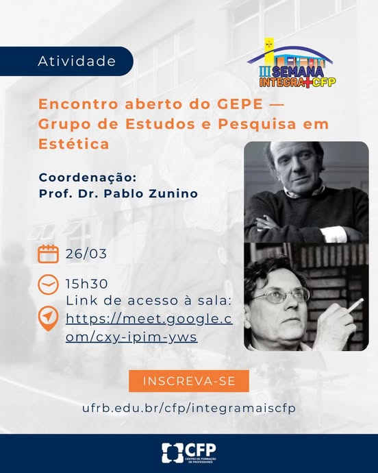 Prof. Pablo Evento GEPE IntegramaisCFP 26 03 2025