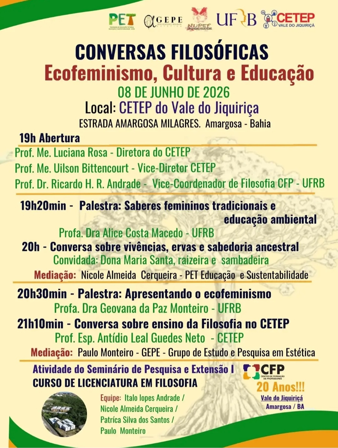 Evento Prof. Geovana 08 06 2026