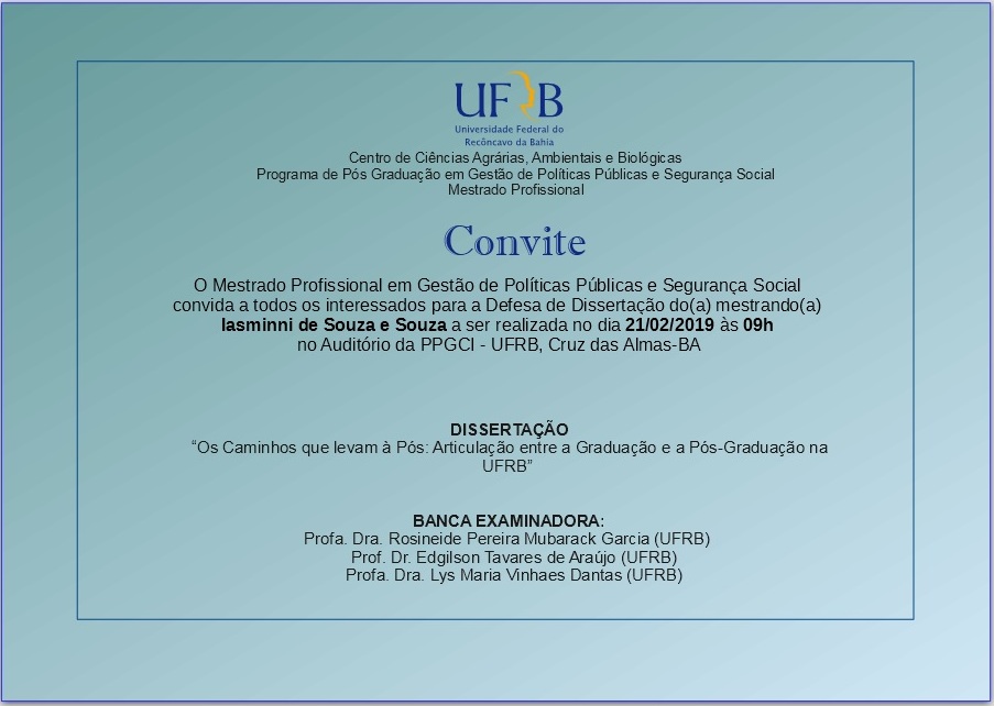 convite Iasminni Souza