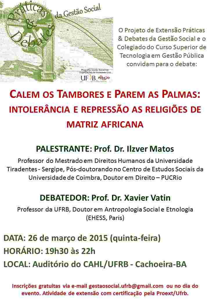 Cartaz Calem os tambores