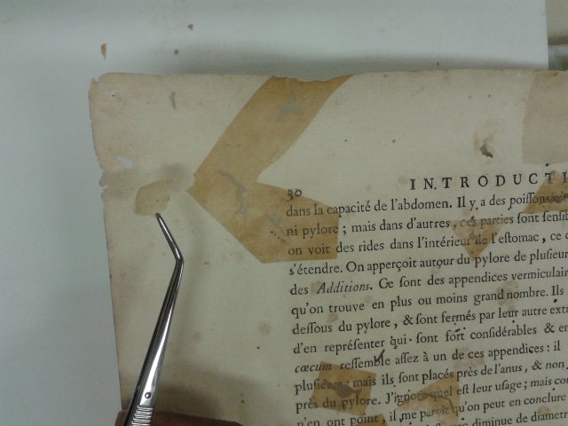 Retirada do material oxidado