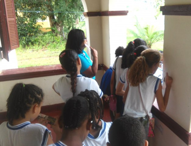 Visita dos alunos da Escola Passo de Anjo, de Cruz das Almas-BA