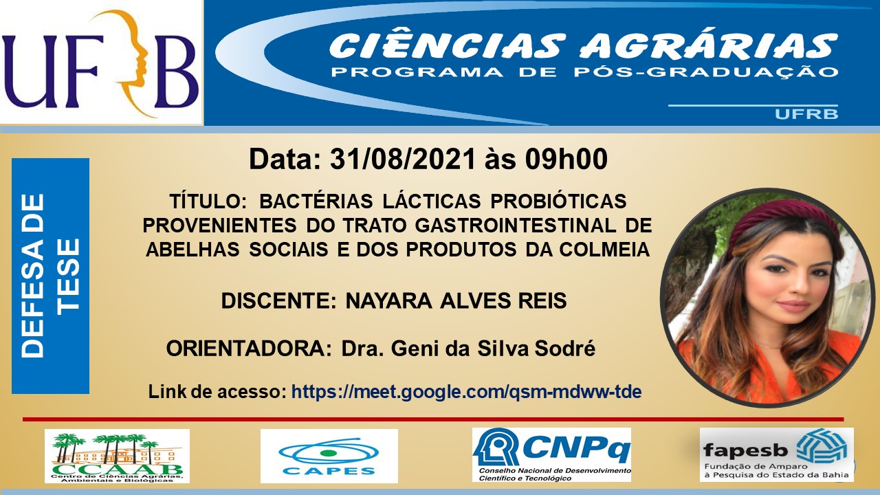 Convite Defesa Nayara - PPGCAG UFRB
