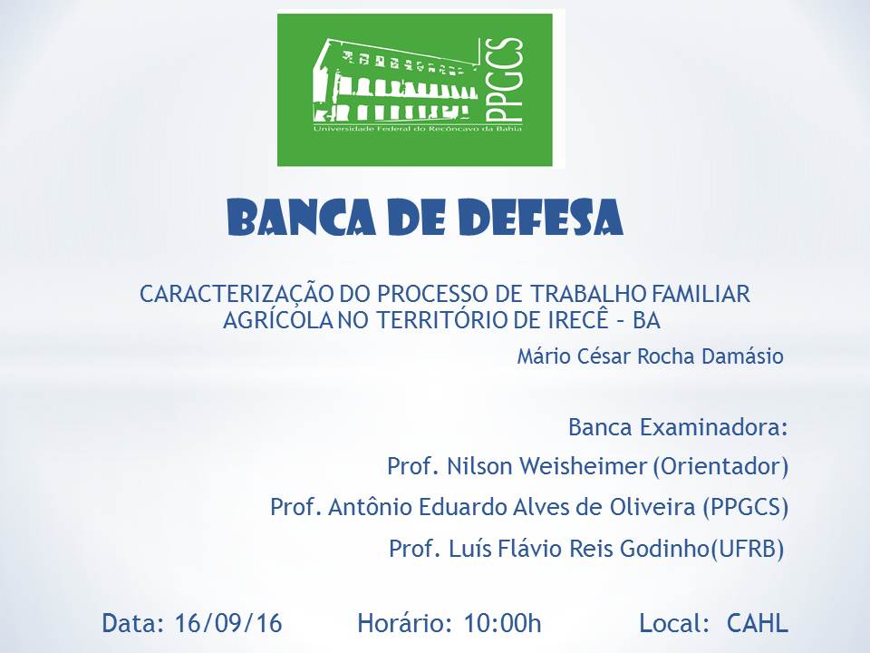 BANCA DE DEFESA CESAR DAMÁSIO