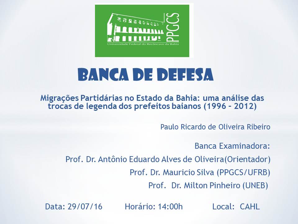 BANCA DE DEFESA paulo ricardo