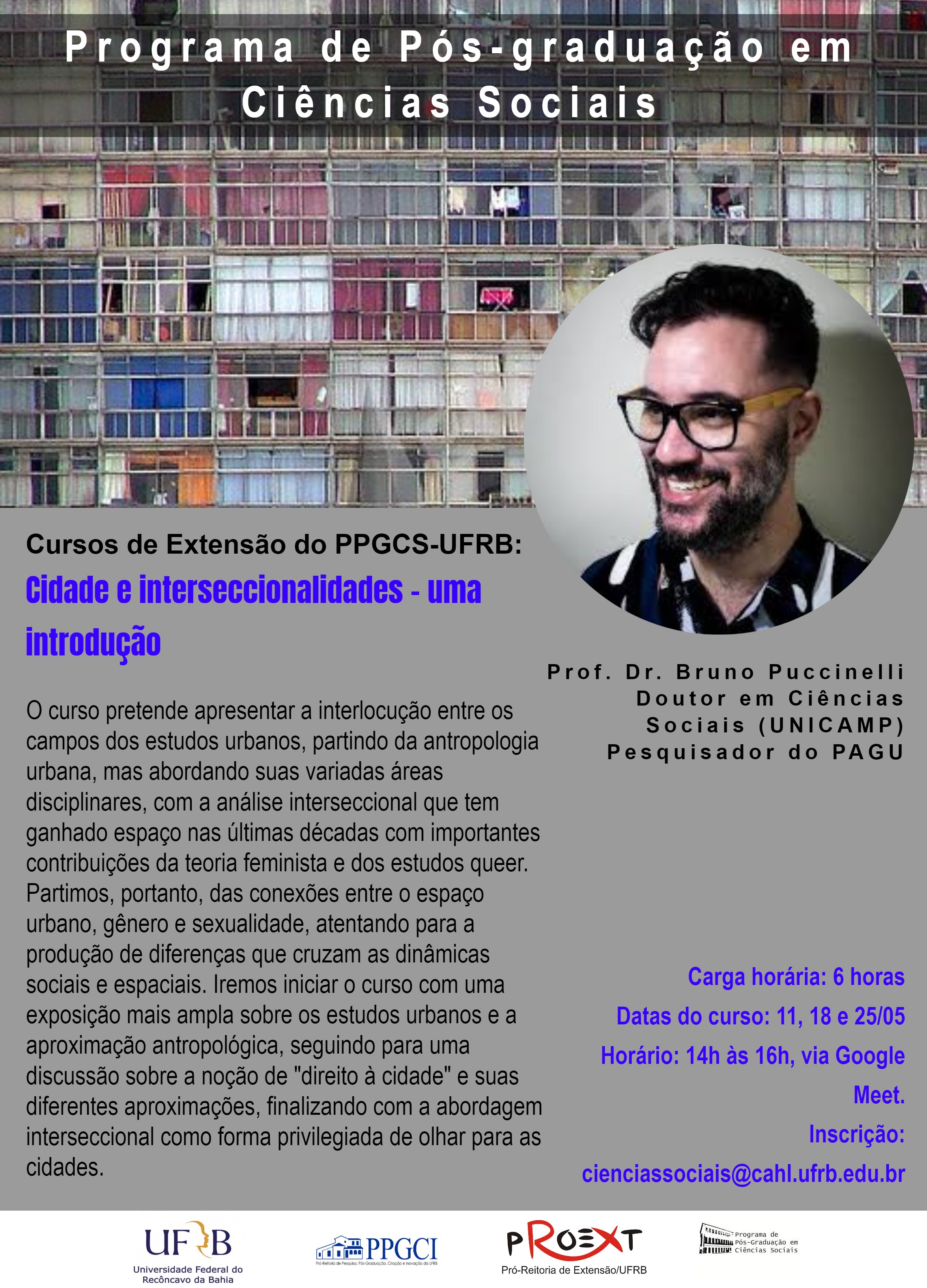 Bruno Cursos de Extensão do PPGCS