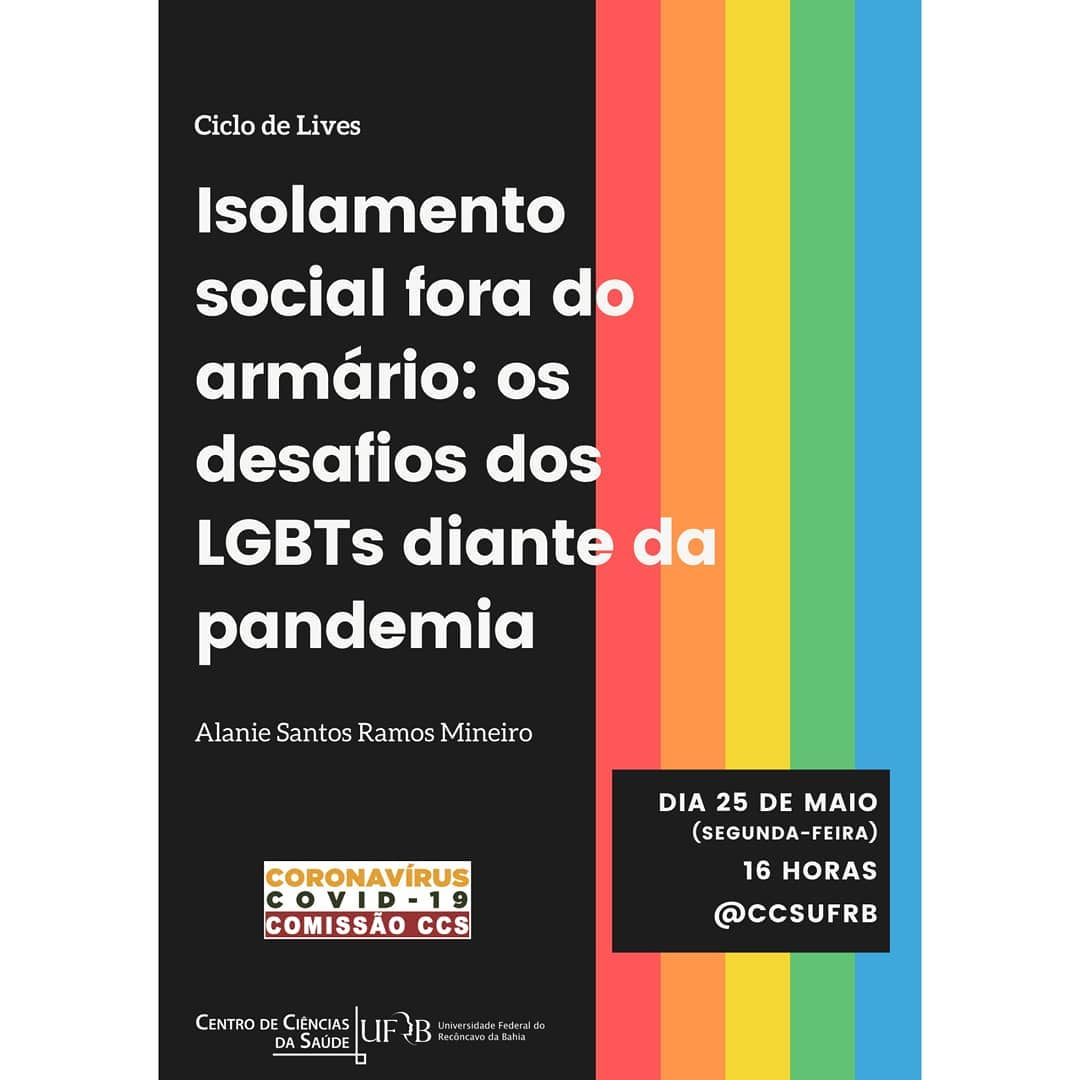 Ciclo de Lives do CCS - Isolamento social fora do armário: os desafios dos LGBTs diante da pandemia