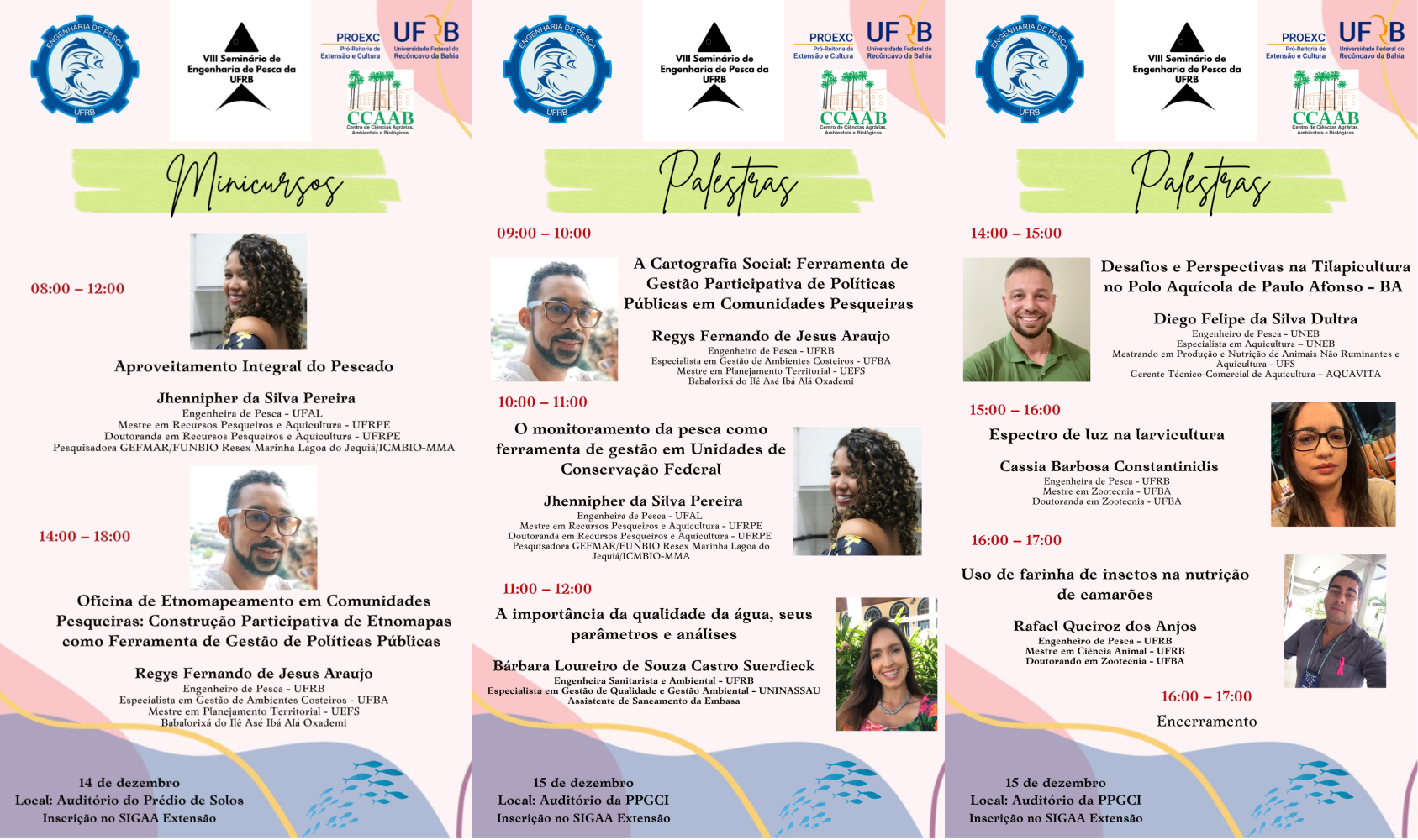 VIII Seminário de Engenharia de Pesca da UFRB