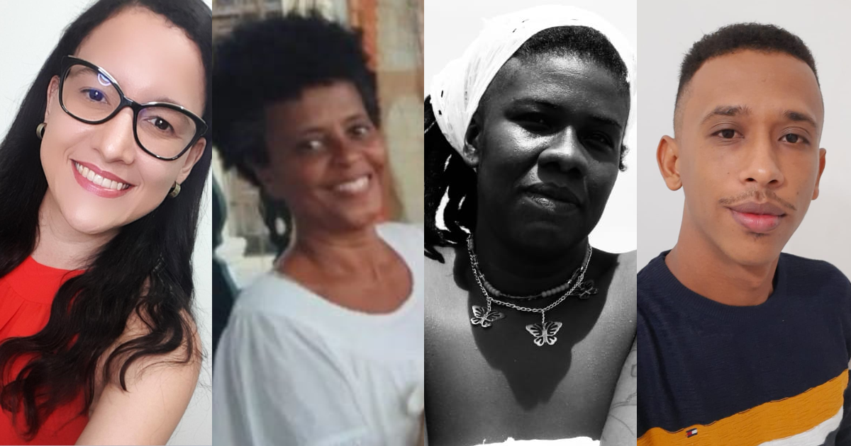Juliana Silva, Vanda de Oliveira Reis, Laísa Ojulepá e Jefferson Nascimento de Brito.