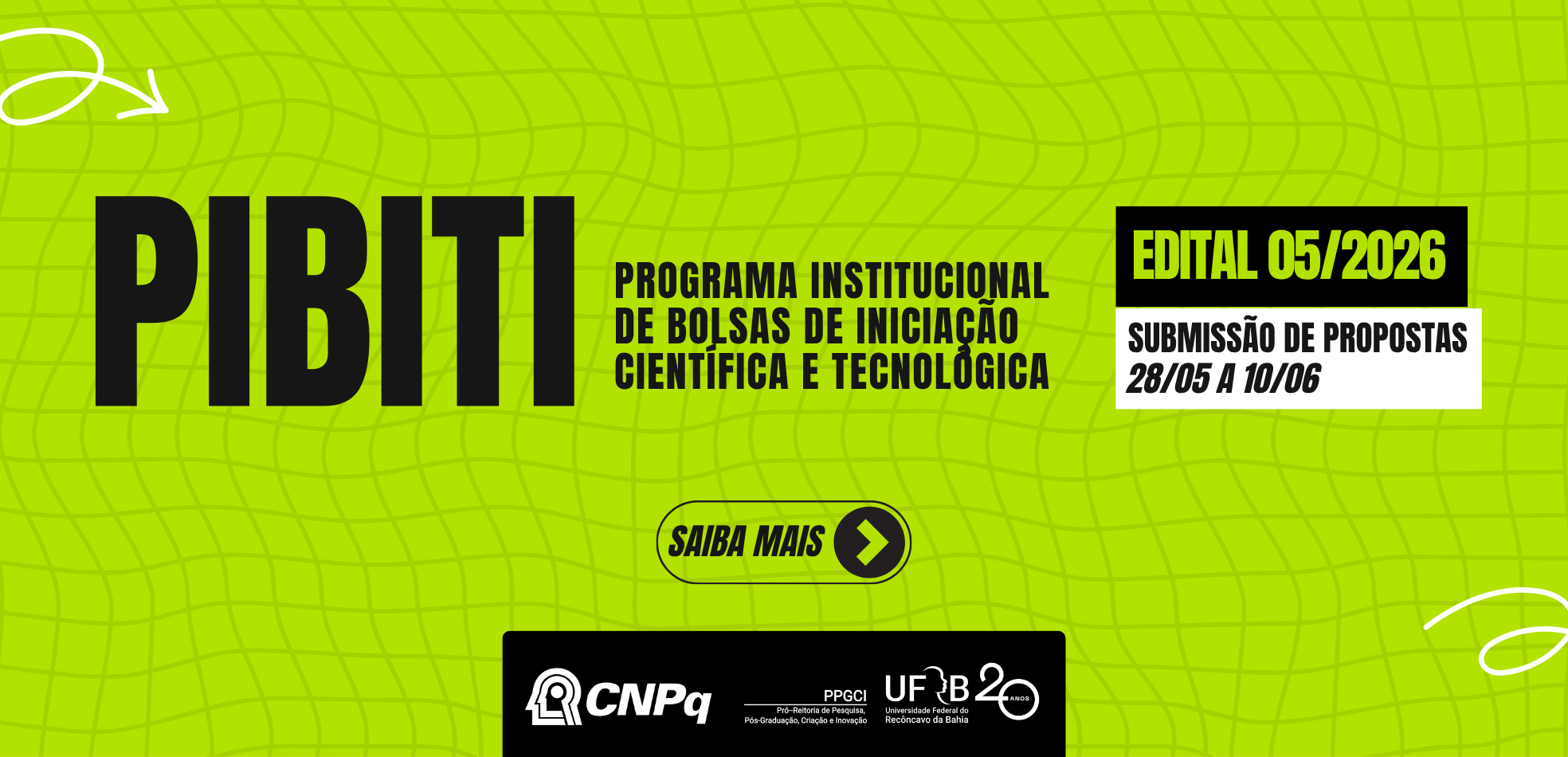 Edital 05/2026 do PIBITI 26/27